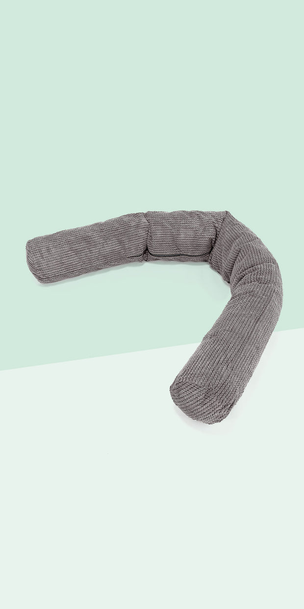 XXL Cuddle Cushion Pom Pom Charcoal Grey