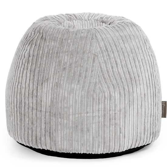 Desk Chair Pouf - Cord Silver Grey 01