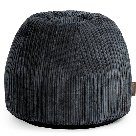 Desk Chair Pouf - Cord Black 01