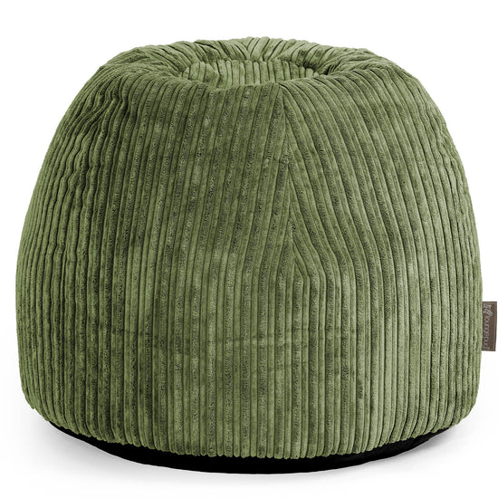 Desk Chair Pouf - Cord Forest Green 01