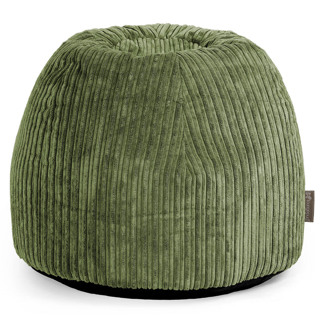 Desk Chair Pouf - Cord Forest Green 01