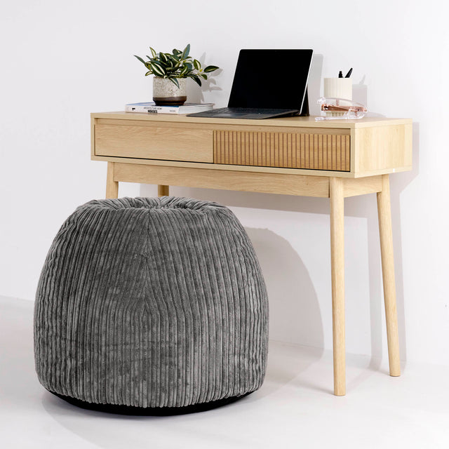 Desk Chair Pouf - Cord Graphite Grey 02