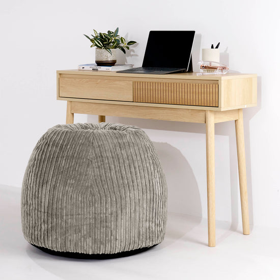 Desk Chair Pouf - Cord Mink 02