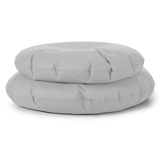 Flexforma Junior Children's Round Floor Cushion Bean Bag 2-14 yr - Easy Clean Silver Grey 01