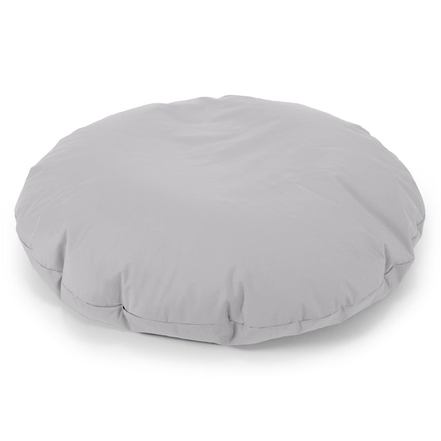 Flexforma Junior Children's Round Floor Cushion Bean Bag 2-14 yr - Easy Clean Silver Grey 03