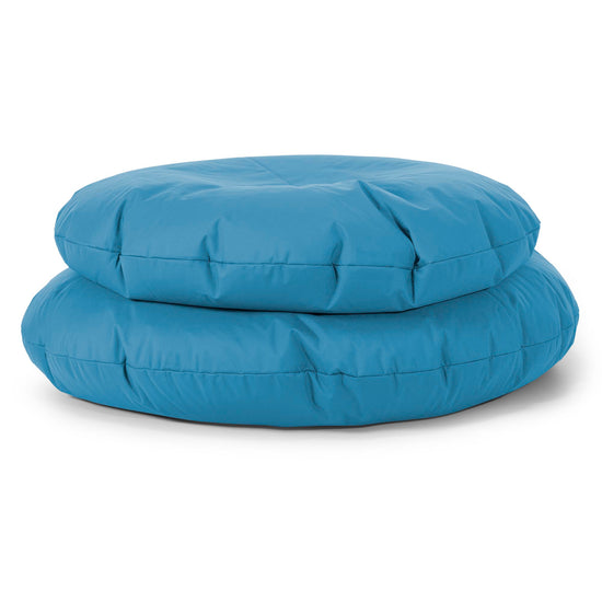 Flexforma Junior Children's Round Floor Cushion Bean Bag 2-14 yr - Easy Clean Turquoise Blue 01