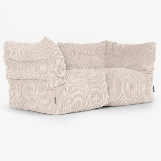 2 Piece Modular Sofa Set - Cord Ivory 02