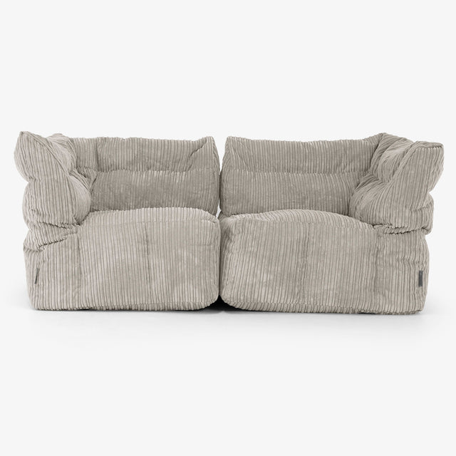 2 Piece Modular Sofa Set - Cord Mink 01