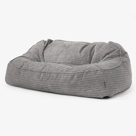 Sloucher Oversized Bean Bag Sofa - Cord Graphite Grey 01