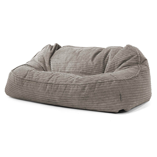 Sloucher Oversized Bean Bag Sofa - Cord Graphite Grey 01