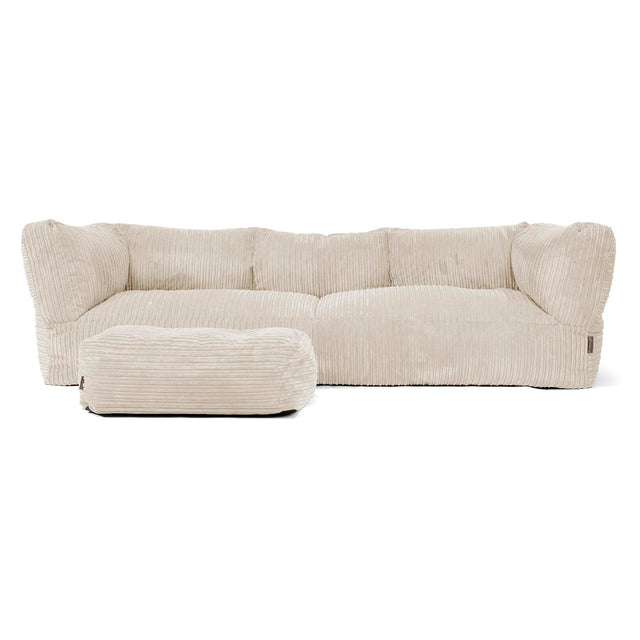 The 3 Seater Albert Sofa Bean Bag - Cord Cream