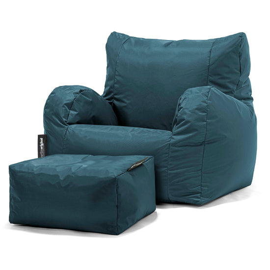 Garden Bean Bag Armchair - SmartCanvas™ Petrol 02