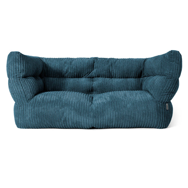 Louis 2 Seater Sofa Bean Bag - Cord Navy Blue 01