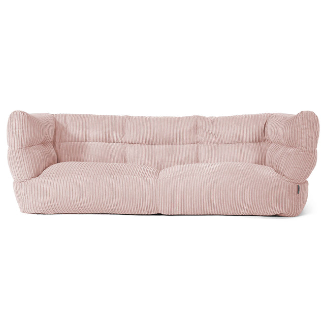 Louis 3 Seater Sofa Bean Bag - Cord Blush Pink 01