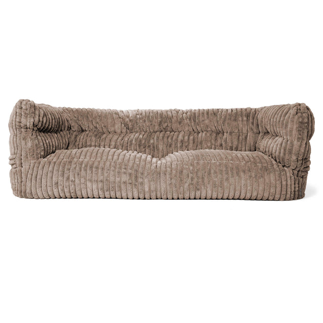 Louis 3 Seater Sofa Bean Bag - Ultra Plush Cord Minky 01