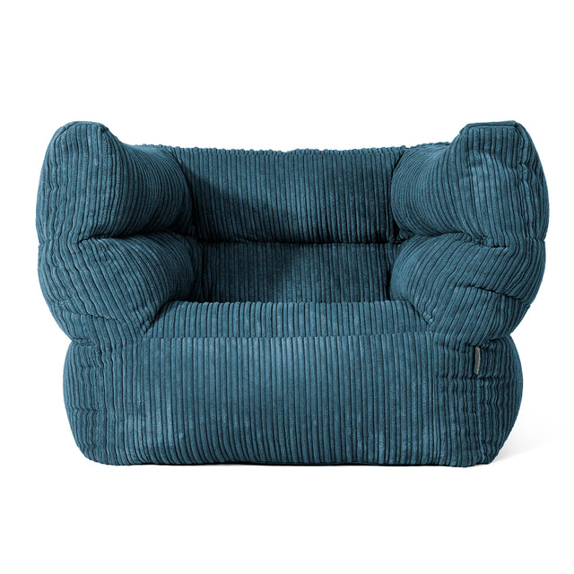 Louis Armchair Bean Bag - Cord Navy Blue 01