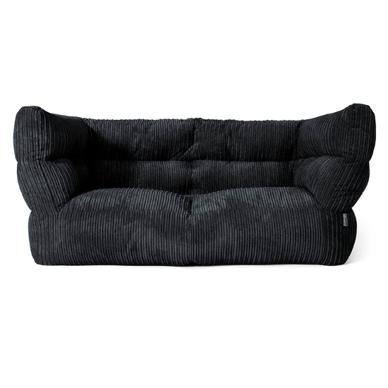 The 2 Seater Albert Sofa Bean Bag 2.0 - Cord Black 01