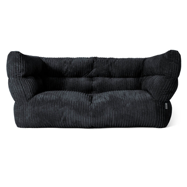 The 2 Seater Albert Sofa Bean Bag 2.0 - Cord Black 01