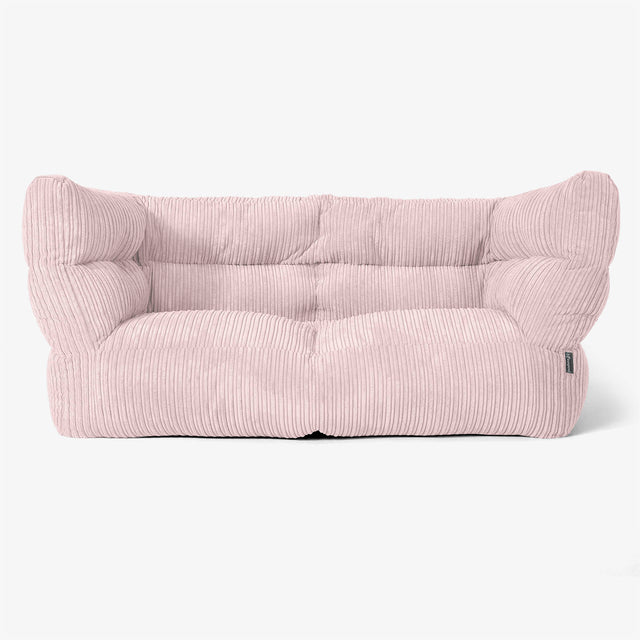The 2 Seater Albert Sofa Bean Bag 2.0 - Cord Blush Pink 01