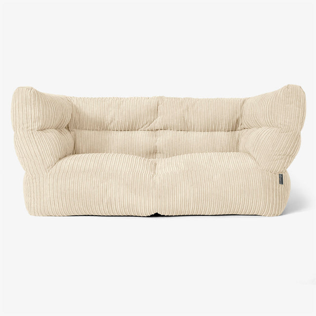 The 2 Seater Albert Sofa Bean Bag 2.0 - Cord Cream 01