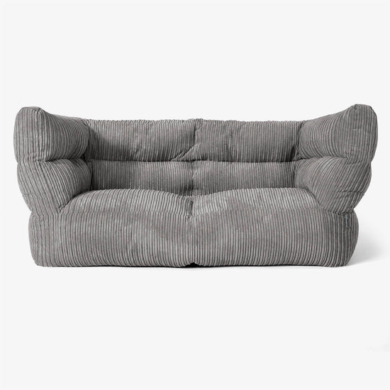 The 2 Seater Albert Sofa Bean Bag 2.0 - Cord Graphite Grey 01