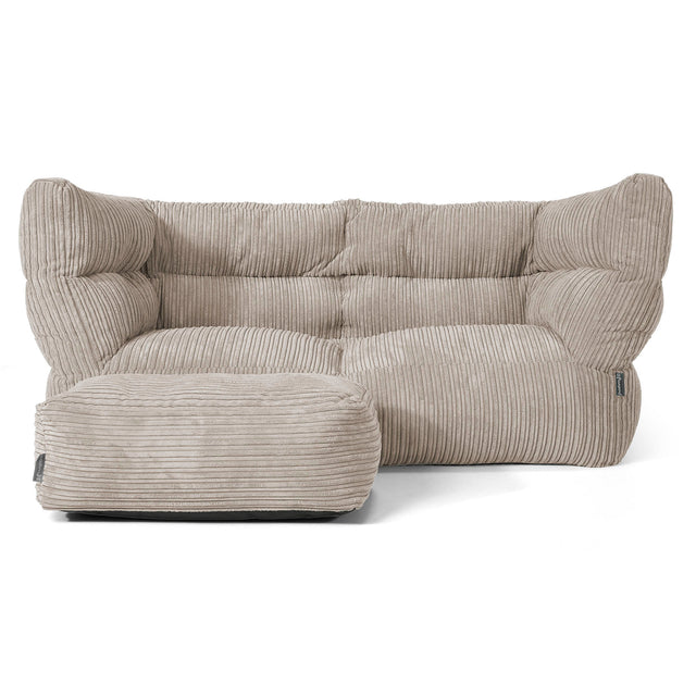 The 2 Seater Albert Sofa Bean Bag 2.0 - Cord Mink 02