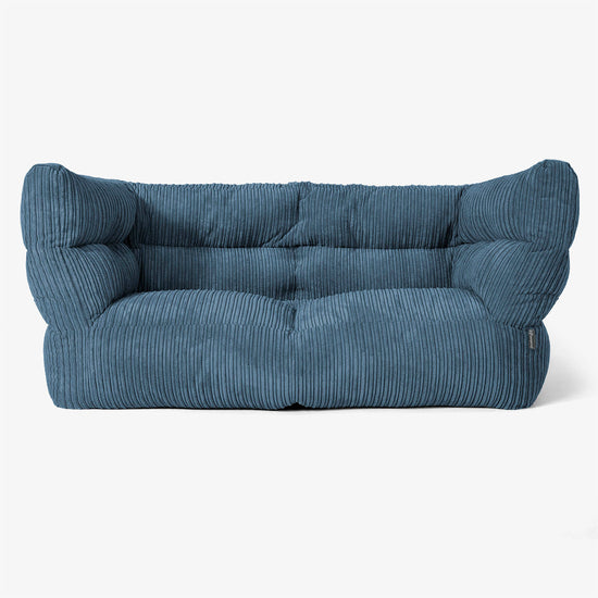 The 2 Seater Albert Sofa Bean Bag 2.0 - Cord Navy Blue 01