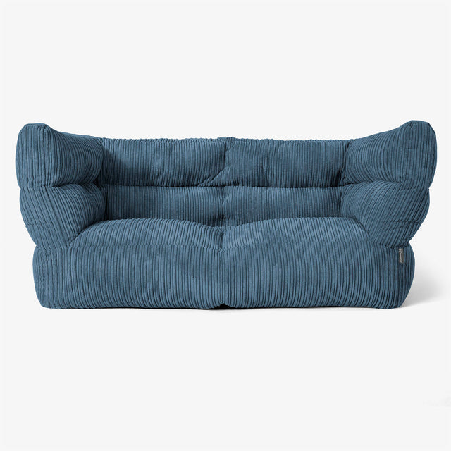 The 2 Seater Albert Sofa Bean Bag 2.0 - Cord Navy Blue 01