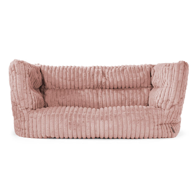 The 2 Seater Albert Sofa Bean Bag 2.0 - Ultra Plush Cord Dusty Pink 01