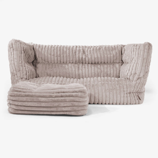 The 2 Seater Albert Sofa Bean Bag 2.0 - Ultra Plush Cord Minky 02