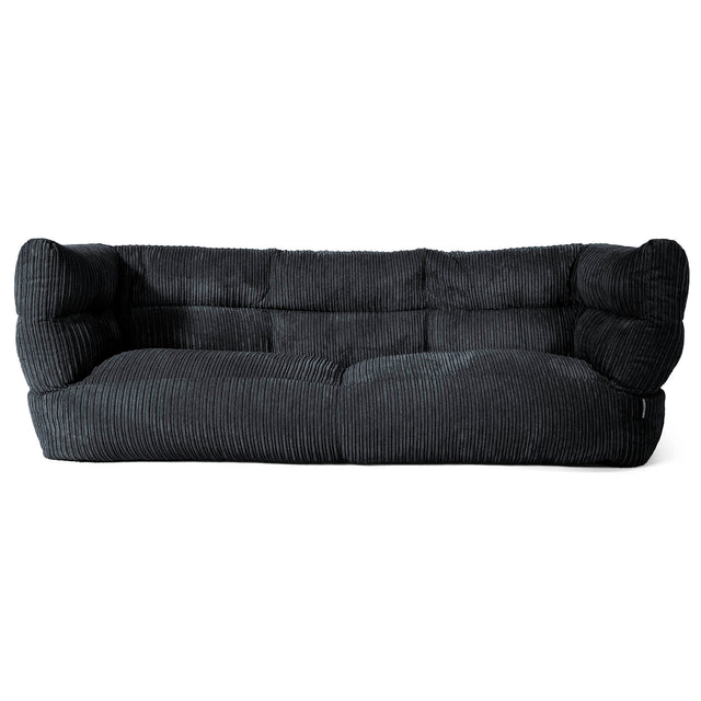 The 3 Seater Albert Sofa Bean Bag 2.0 - Cord Black 01