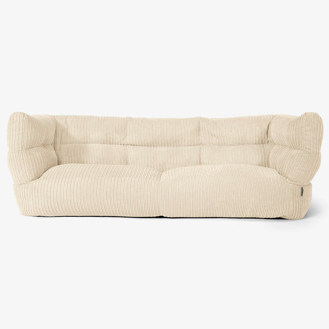 The 3 Seater Albert Sofa Bean Bag 2.0 - Cord Cream 01
