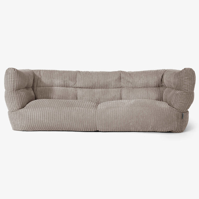 The 3 Seater Albert Sofa Bean Bag 2.0 - Cord Dovetail Grey 01