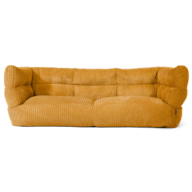 The 3 Seater Albert Sofa Bean Bag 2.0 - Cord Golden Honey 01