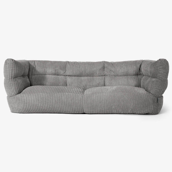 The 3 Seater Albert Sofa Bean Bag 2.0 - Cord Graphite Grey 01