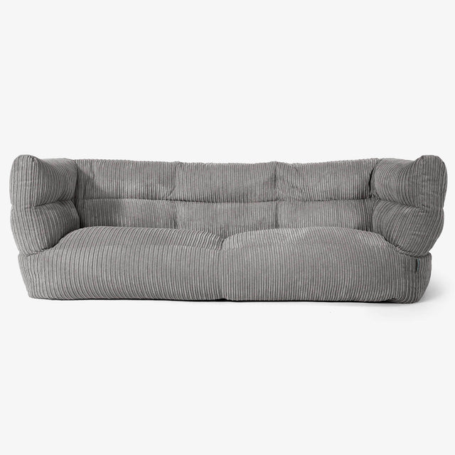 The 3 Seater Albert Sofa Bean Bag 2.0 - Cord Graphite Grey 01