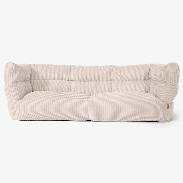 The 3 Seater Albert Sofa Bean Bag 2.0 - Cord Ivory 01