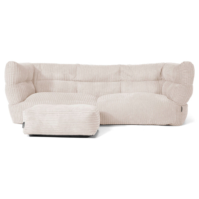 The 3 Seater Albert Sofa Bean Bag 2.0 - Cord Ivory 02