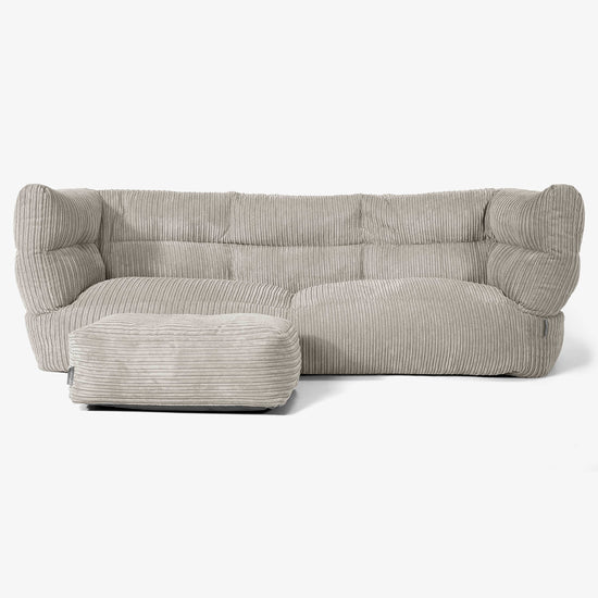 The 3 Seater Albert Sofa Bean Bag 2.0 - Cord Mink 02