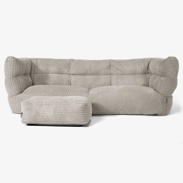 The 3 Seater Albert Sofa Bean Bag 2.0 - Cord Mink 02