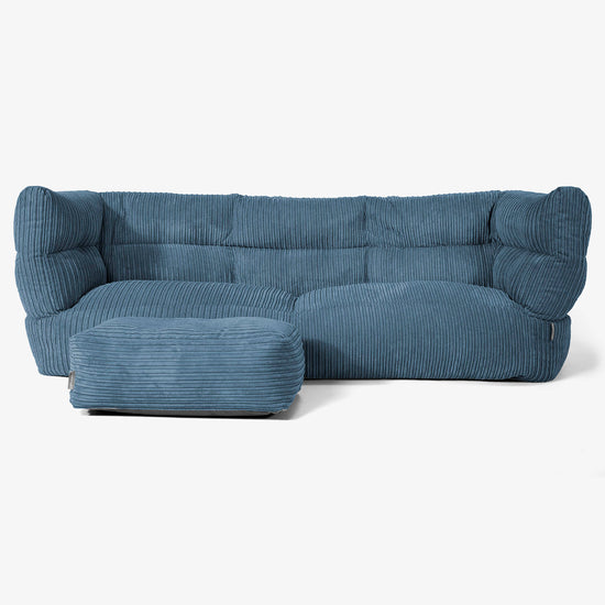 The 3 Seater Albert Sofa Bean Bag 2.0 - Cord Navy Blue 02
