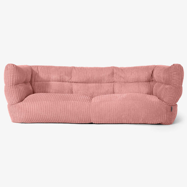 The 3 Seater Albert Sofa Bean Bag 2.0 - Cord Peach 01