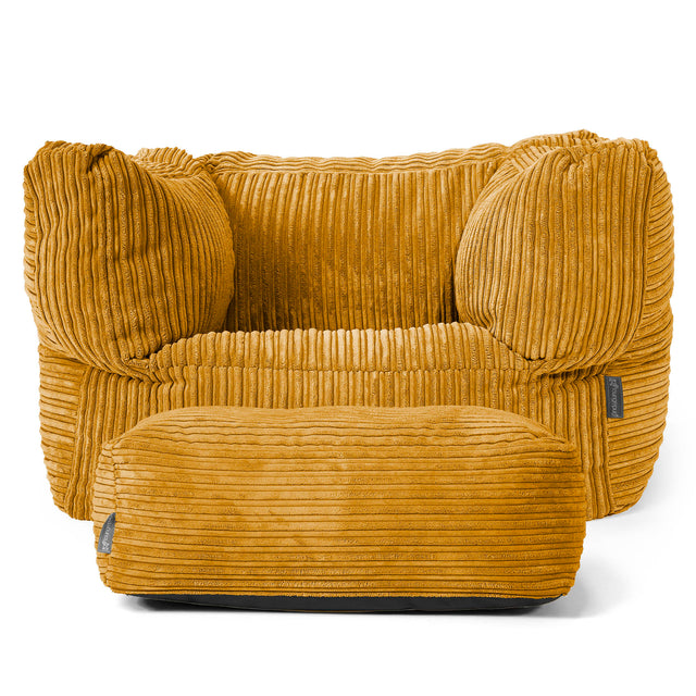 Albert Bean Bag Armchair - Cord Golden Honey 02