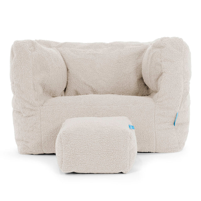 Albert Children's Bean Bag Armchair 1-5 yr - Boucle Ivory 03