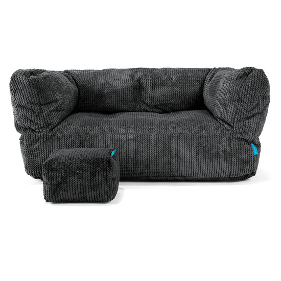 Albert Kids Sofa Bean Bag 2-6 yr - Pom Pom Black 02