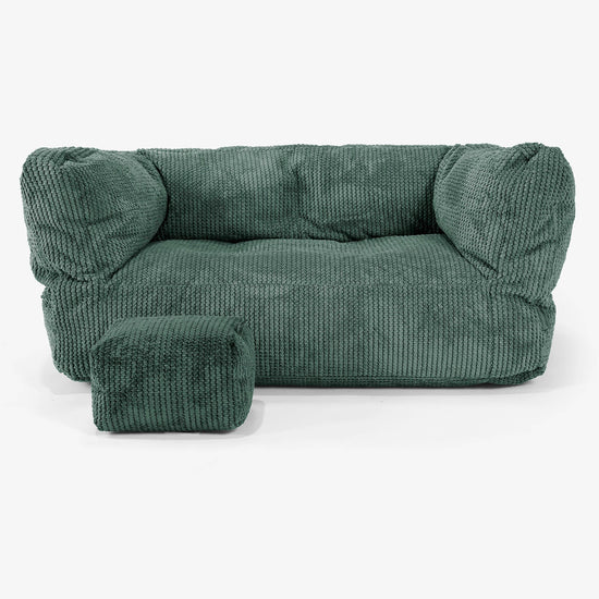 Albert Kids Sofa Bean Bag 2-6 yr - Pom Pom Emerald Green 02