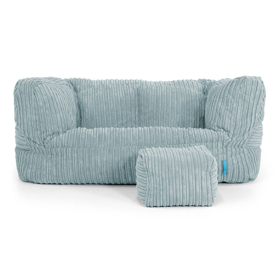 Albert Kids Sofa Bean Bag 2-6 yr - Cord Mint Green 02