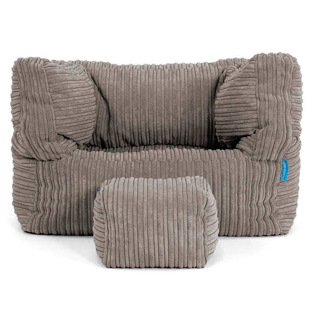 Albert Children's Bean Bag Armchair for Toddlers 1-3 yr - Cord Graphite Grey 03