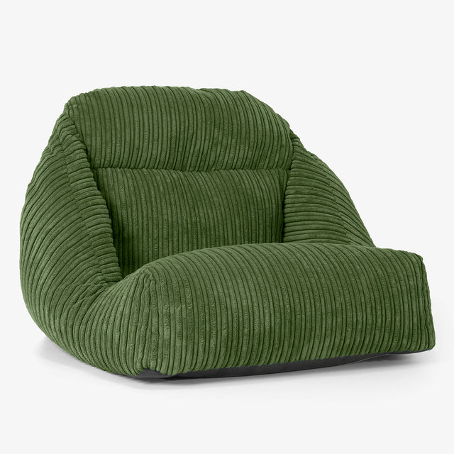 Aya Floor Chair Bean Bag - Cord Forest Green 01