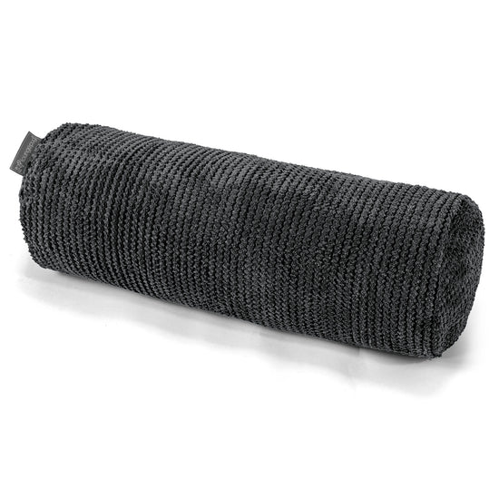 Bolster Scatter Cushion Cover 20 x 55cm - Pom Pom Black 01